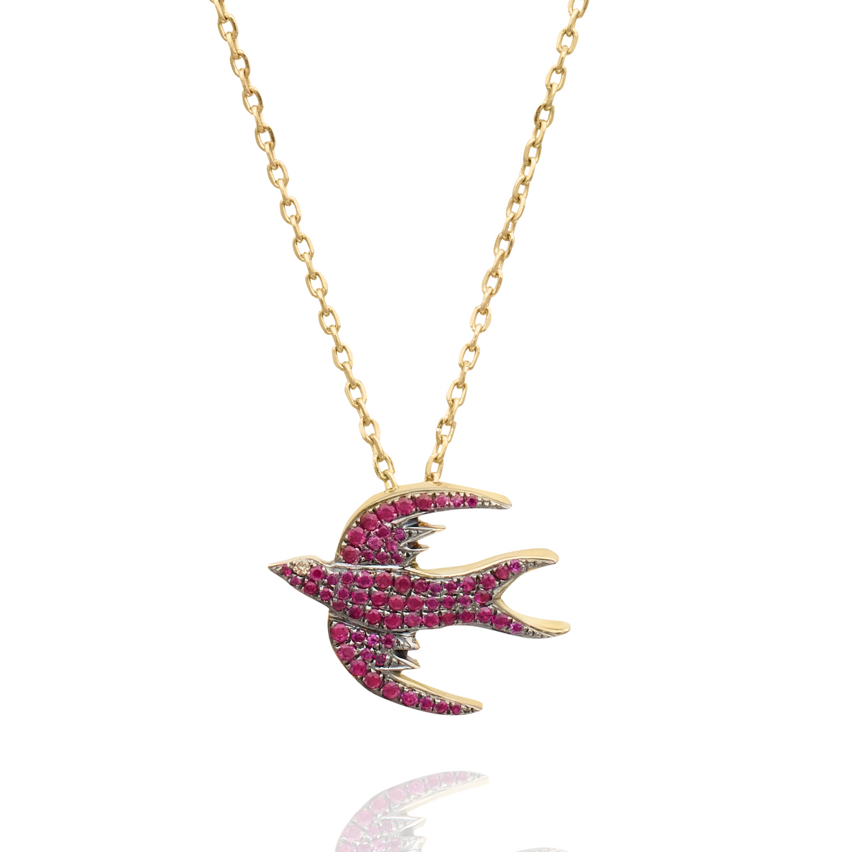 タイニークラウン bird pendant*gold + ruby redbirdsmminishopify_1200x1200