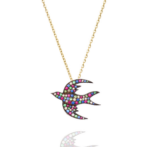 MULTI BIRD NECKLACE BIG MINI