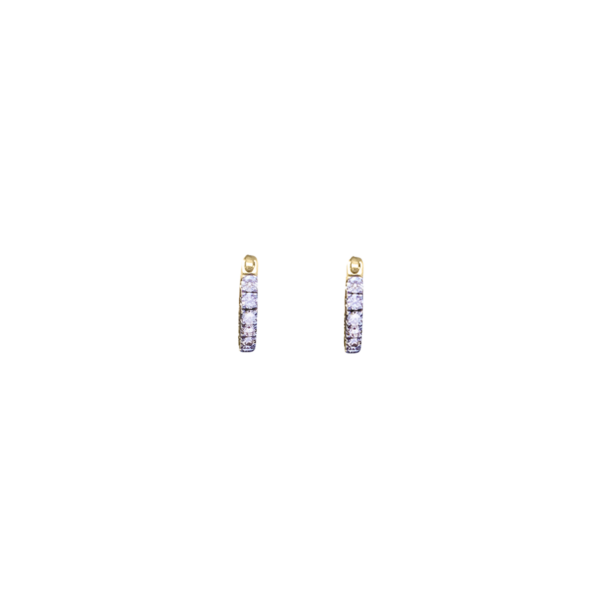 CHAMPAGNE DIAMOND HOOPS