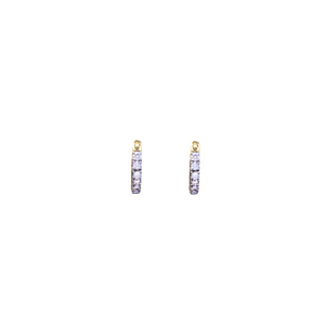 CHAMPAGNE DIAMOND HOOPS