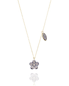 FLOWER AND LEAF NECKLACE