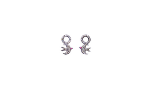 CHAMPAGNE DIAMOND BIRD EARRING CHARMS