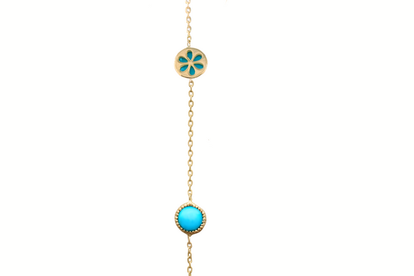 TURQUOISE CABOCHON CHAIN
