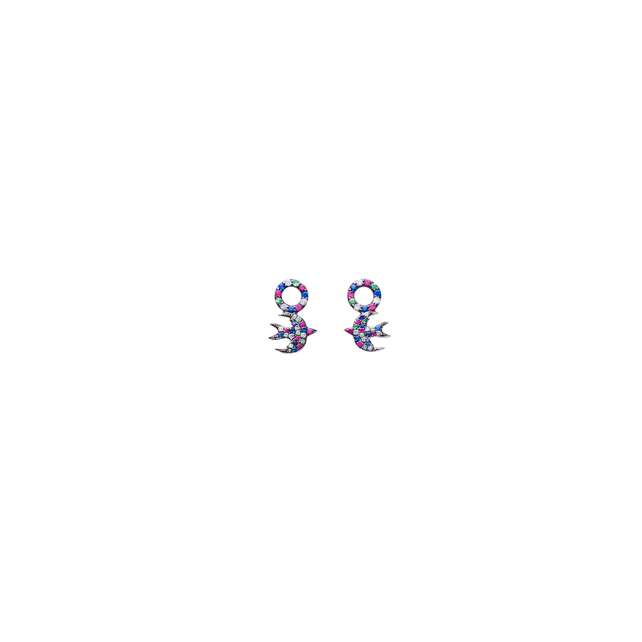 MULTICOLOR BIRD EARRING CHARMS