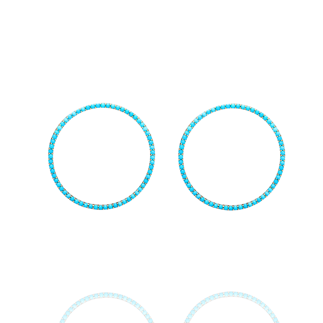 TURQUOISE CERCLE D'ECLAT EARRINGS