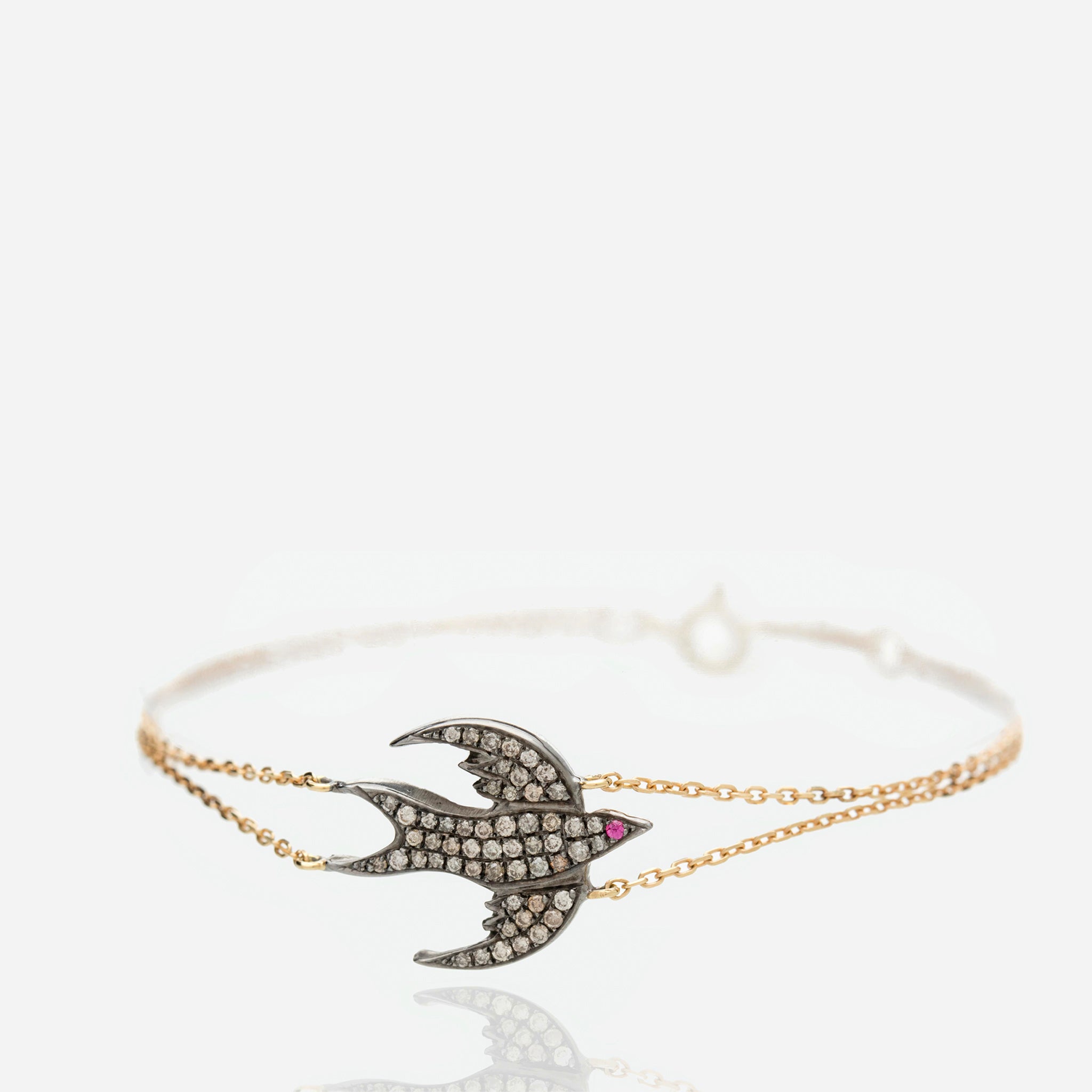 SAPPHIRE BIRD BRACELET Nayla Shami Jewelry