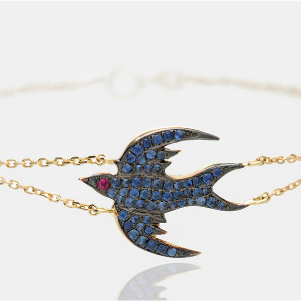 SAPPHIRE BIRD BRACELET