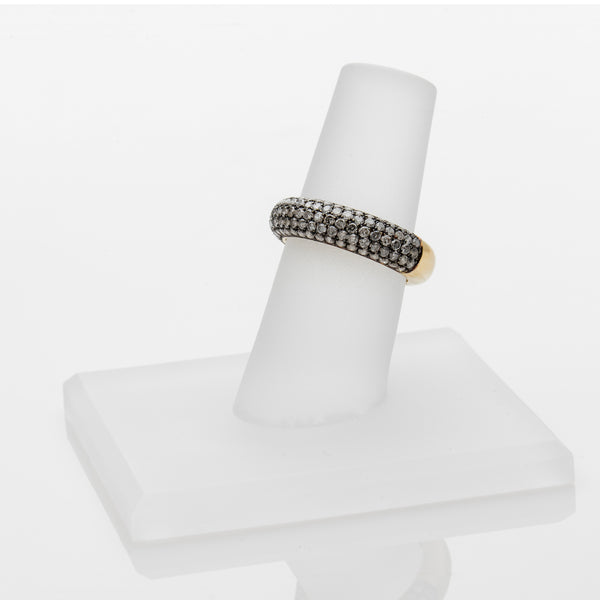 GRAY DIAMOND PAVE BAND
