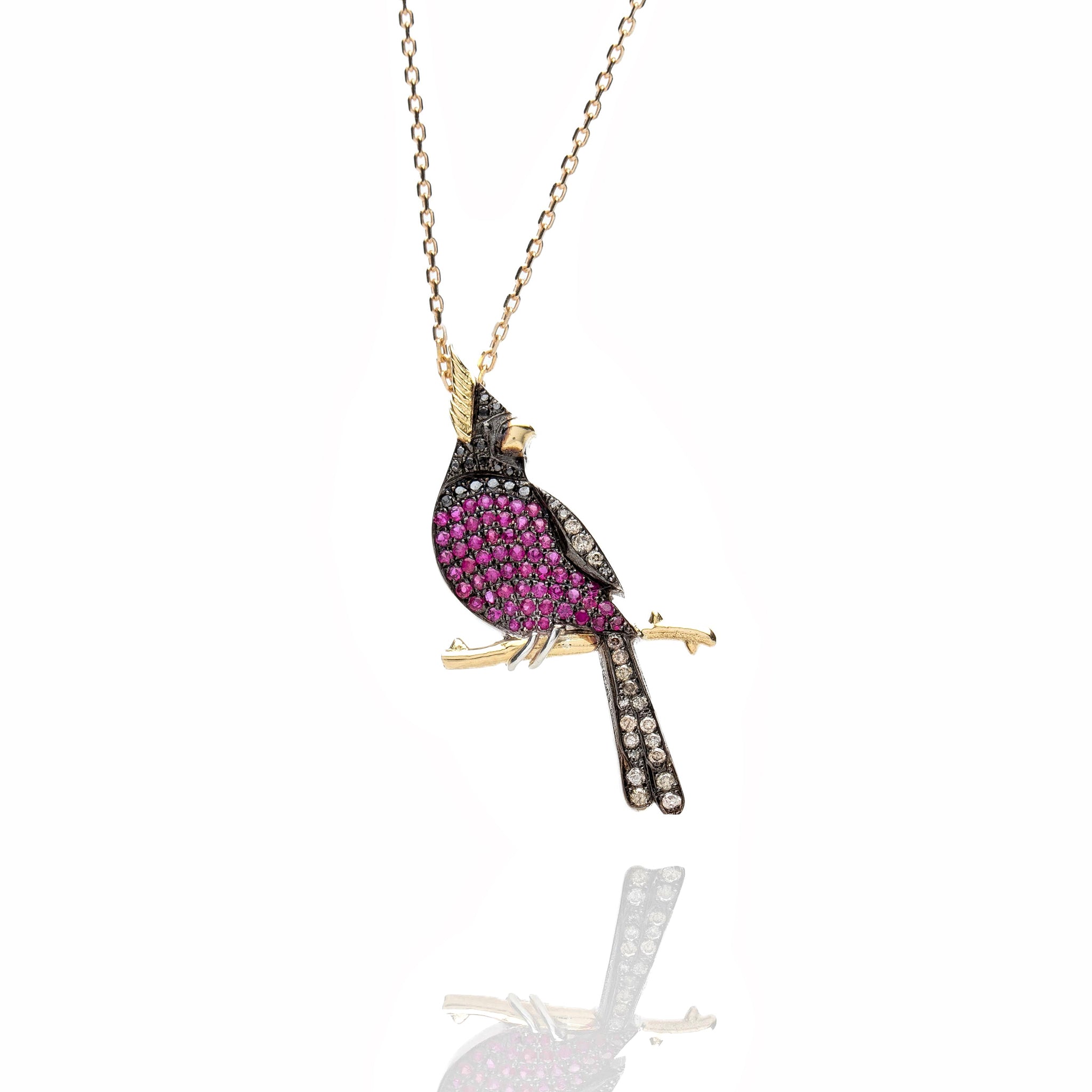 CARDINAL BIRD NECKLACE