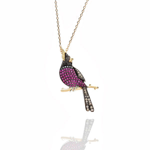 CARDINAL BIRD NECKLACE