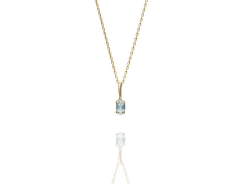 BLUE TOPAZ DROP NECKLACE