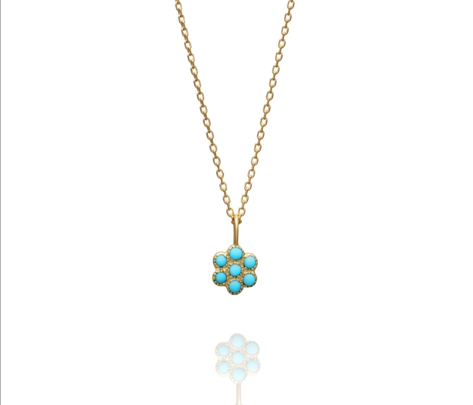TURQUOISE FLOWER NECKLACE