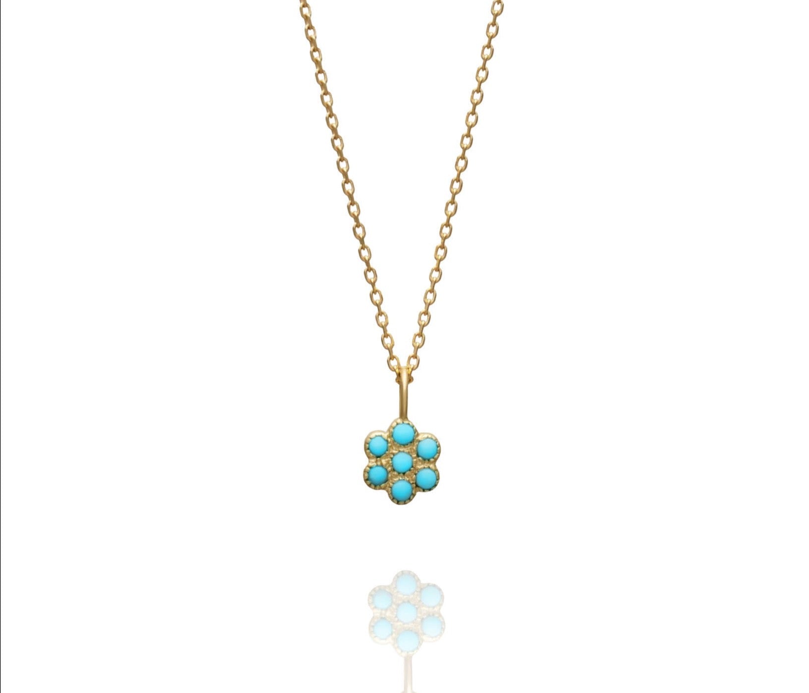 TURQUOISE FLOWER NECKLACE