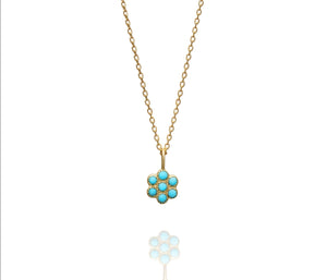 TURQUOISE FLOWER NECKLACE