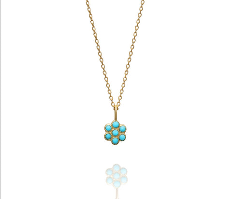 TURQUOISE FLOWER NECKLACE