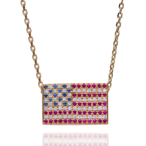 THE USA FLAG NECKLACE