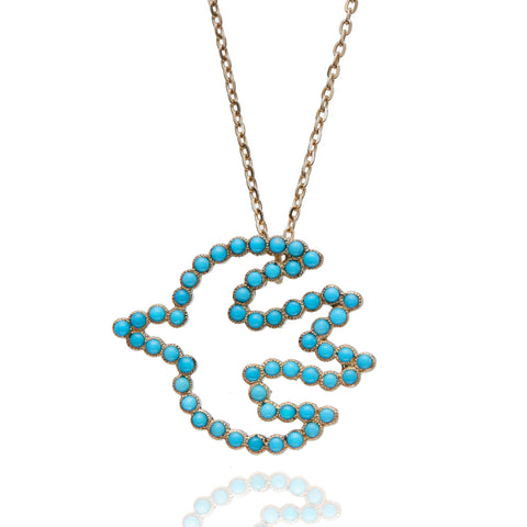 TURQUOISE BIRD NECKLACE