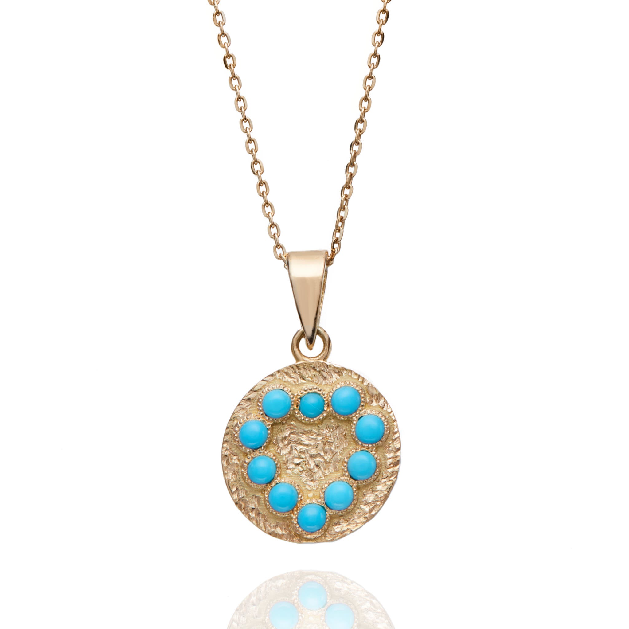 ROUND TURQUOISE HEART