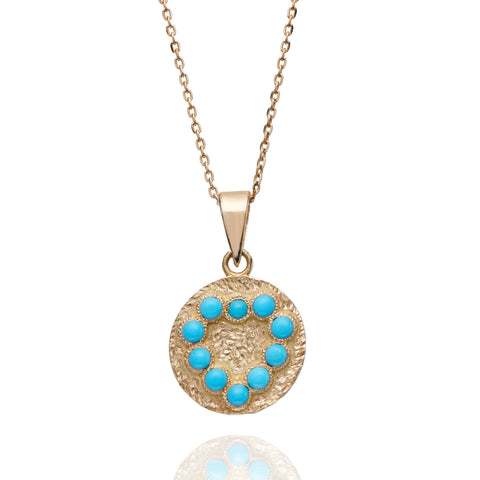 ROUND TURQUOISE HEART