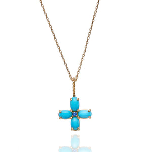 OVAL TURQUOISE CROSS