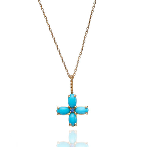 OVAL TURQUOISE CROSS
